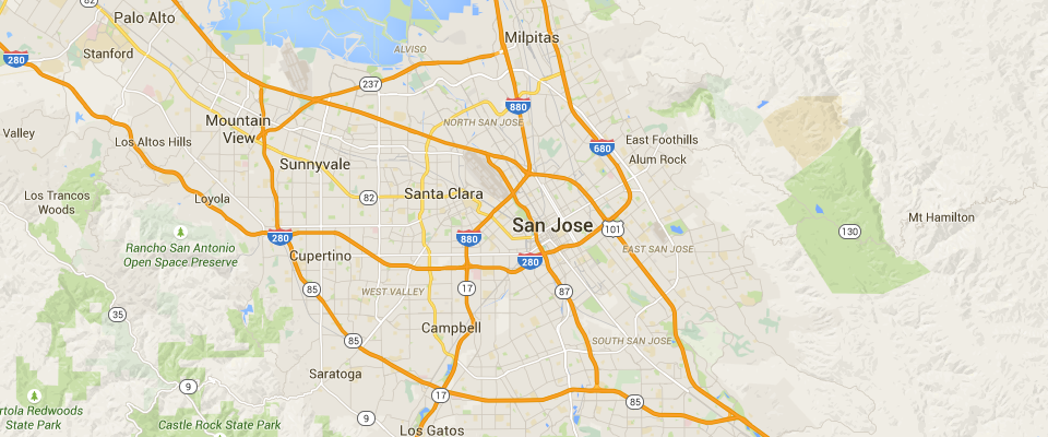San Jose Dumpster Rental Service Area Map